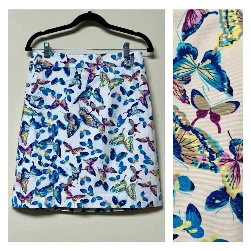 Talbots Canvas A-Line Exquisite Butterflies Mini … - image 2